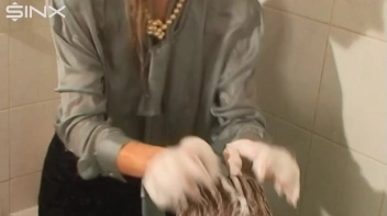 Fully Dressed Ladies Wash Their Hair Together Screencap 62 on sinx.preview.netperv.com