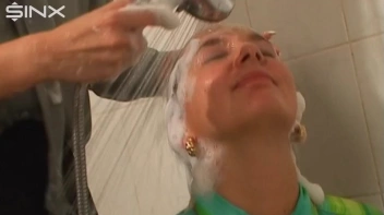 Fully Dressed Ladies Wash Their Hair Together Screencap 70 on sinx.preview.netperv.com
