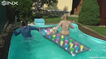 Besties Nearly Get Caught Playing In Backyard Pool! Screencap 24 on sinx.preview.netperv.com