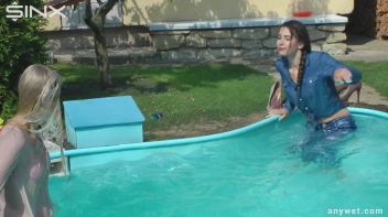 Besties Nearly Get Caught Playing In Backyard Pool! Screencap 30 on sinx.preview.netperv.com