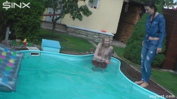 Besties Nearly Get Caught Playing In Backyard Pool! Screencap 49 on sinx.preview.netperv.com