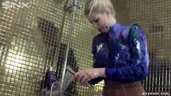 Fully Dressed Blonde Washes Off In The Shower Screencap 18 on sinx.preview.netperv.com