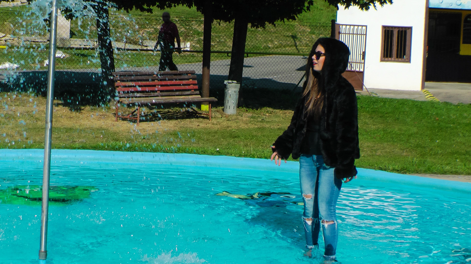 Raven Haired Hottie Soaks Herself At Waterpark on sinx.preview.netperv.com