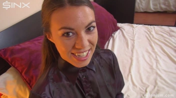 Brunette's Jizzy Handiwork On Big Cock Screencap 9 on sinx.preview.netperv.com