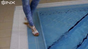 Denim Covered Blonde Takes A Dip Screencap 8 on sinx.preview.netperv.com