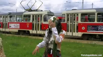Ridiculously Messy Lunch At The Tram Stop Screencap 75 on sinx.preview.netperv.com