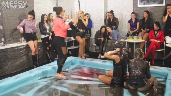 Messy Wrestling: Sloppy, Shiny, And Ready For A Dirty Showdown! 2 Audience Fights!!! Screencap 98 on sinx.preview.netperv.com