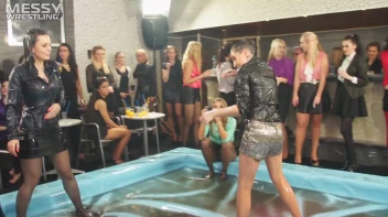 Messy Wrestling: Sloppy, Shiny, And Ready For A Dirty Showdown! 2 Audience Fights!!! Screencap 15 on sinx.preview.netperv.com