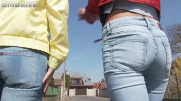 Delicious Denim Demolition: Uber-Cuties Sicilia & Gina Vs. Mike Angelo - An Ass & Pussy All Inclusive Bang Screencap 1 on sinx.preview.netperv.com