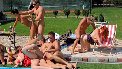 This amazing dozen plus bisexual orgy...