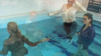 Clothed Bitchy Trio Get Wet In Pool Screencap 75 on sinx.preview.netperv.com