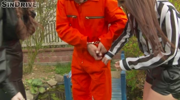 Cock On The Run: Escaped Prisoner Finds Shelter Deep Inside Two Leather Lovers' Assholes Screencap 4 on sinx.preview.netperv.com