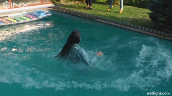 Three wild girls in pool cat fight Screencap 14 on sinx.preview.netperv.com