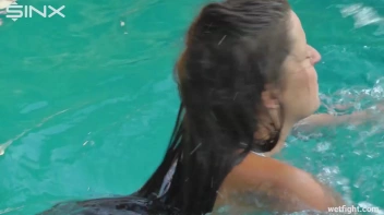 Three wild girls in pool cat fight Screencap 32 on sinx.preview.netperv.com