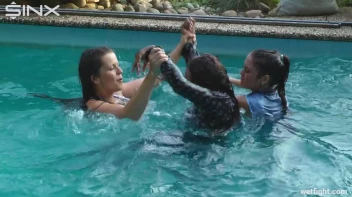 Three wild girls in pool cat fight Screencap 48 on sinx.preview.netperv.com