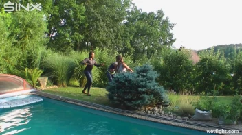 Three wild girls in pool cat fight Screencap 53 on sinx.preview.netperv.com