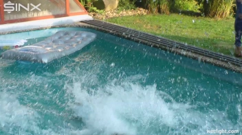 Three wild girls in pool cat fight Screencap 58 on sinx.preview.netperv.com