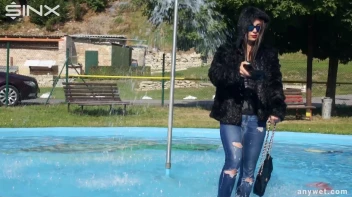 Raven Haired Hottie Soaks Herself At Waterpark Screencap 12 on sinx.preview.netperv.com