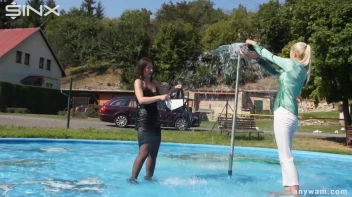 Gorgeous Girls Get Wet And Messy In The Park Screencap 9 on sinx.preview.netperv.com