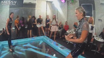 Making The Most Of The Mess As They Romp, Stomp, and Slop It Up In The Oil! 2 Audience Fights!! Screencap 19 on sinx.preview.netperv.com