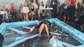 Making The Most Of The Mess As They Romp, Stomp, and Slop It Up In The Oil! 2 Audience Fights!! Screencap 50 on sinx.preview.netperv.com