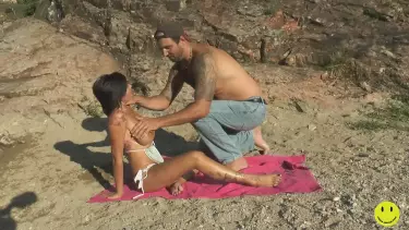 Latest deal - Busty brunette ass fucked by the river