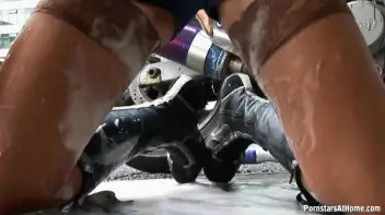 Motorcycle Chick Doesn't Just Wash Her Bike Screencap 46 on sinx.preview.netperv.com