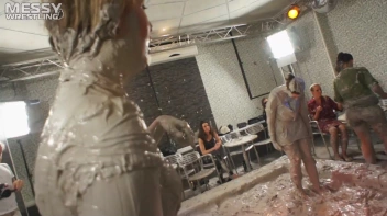 Muddy Wrestling: Busty Satin, Leather/Denim & Casual Slam - 3 Amateur Battles - Audience vs Audience Screencap 23 on sinx.preview.netperv.com