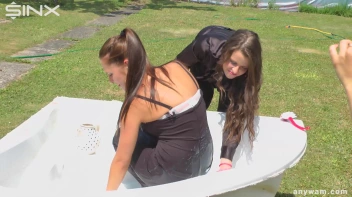 Gorgeous Brunette Babes Soaked With Milk Screencap 13 on sinx.preview.netperv.com