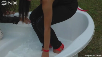 Gorgeous Brunette Babes Soaked With Milk Screencap 5 on sinx.preview.netperv.com