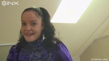 Bathroom Blowjob and Lots of Spit Screencap 1 on sinx.preview.netperv.com