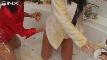 Sploshed Babes Get Smeared With Puddings Screencap 44 on sinx.preview.netperv.com