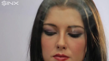 Dark Haired Teen Smokes In Red Lipstick Screencap 28 on sinx.preview.netperv.com