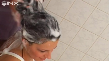 Pretty Girls Enjoy Hair Washing And Lathering Screencap 67 on sinx.preview.netperv.com