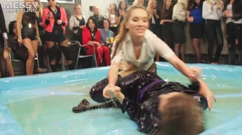 Messy Wrestling: Shiny, Slimy, And Ready To Rumble In Oil! Dunk This Bitch & Tear Her Clothes!!! Screencap 26 on sinx.preview.netperv.com