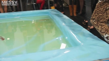 Messy Wrestling: Shiny, Slimy, And Ready To Rumble In Oil! Dunk This Bitch & Tear Her Clothes!!! Screencap 4 on sinx.preview.netperv.com