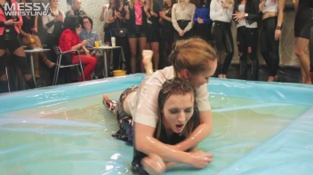 Messy Wrestling: Shiny, Slimy, And Ready To Rumble In Oil! Dunk This Bitch & Tear Her Clothes!!! Screencap 53 on sinx.preview.netperv.com