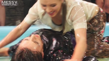 Messy Wrestling: Shiny, Slimy, And Ready To Rumble In Oil! Dunk This Bitch & Tear Her Clothes!!! Screencap 56 on sinx.preview.netperv.com
