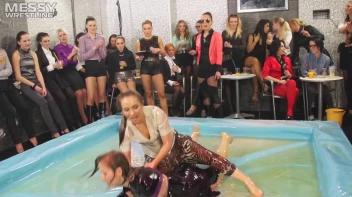 Messy Wrestling: Shiny, Slimy, And Ready To Rumble In Oil! Dunk This Bitch & Tear Her Clothes!!! Screencap 71 on sinx.preview.netperv.com