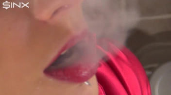 Raven Haired Hottie Smokes In The Kitchen Screencap 24 on sinx.preview.netperv.com