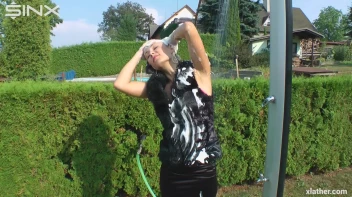 Clothed Hair Washing In Outdoor Shower Screencap 17 on sinx.preview.netperv.com