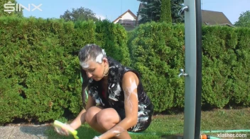 Clothed Hair Washing In Outdoor Shower Screencap 19 on sinx.preview.netperv.com