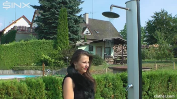 Clothed Hair Washing In Outdoor Shower Screencap 3 on sinx.preview.netperv.com