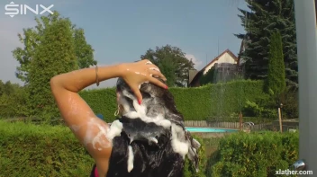 Clothed Hair Washing In Outdoor Shower Screencap 31 on sinx.preview.netperv.com