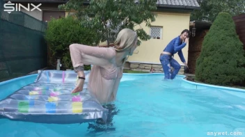 Besties Nearly Get Caught Playing In Backyard Pool! Screencap 37 on sinx.preview.netperv.com