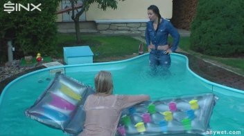 Besties Nearly Get Caught Playing In Backyard Pool! Screencap 40 on sinx.preview.netperv.com