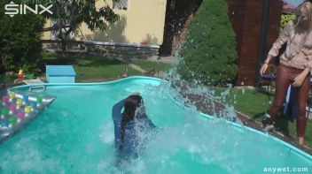 Besties Nearly Get Caught Playing In Backyard Pool! Screencap 54 on sinx.preview.netperv.com