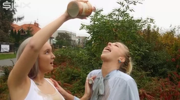 Drink Swapping Blondes Get Wet And Messy Screencap 22 on sinx.preview.netperv.com