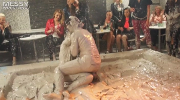 Muddy Wrestling: Roughin' Up The Ring In Leather! 2 Amateur Battles - Audience vs. Audience Screencap 32 on sinx.preview.netperv.com