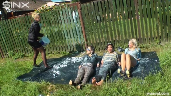 Wet paint play-fighting with four sexy ladies Screencap 1 on sinx.preview.netperv.com